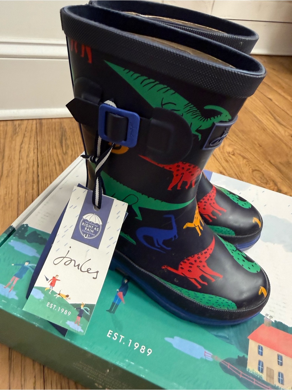 Joules Dino Toddler Rainboots